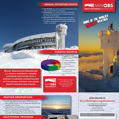Mount Washington Observatory Membership Brochure